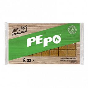PE-PO dřevěný podpalovač PEFC, 32ks
