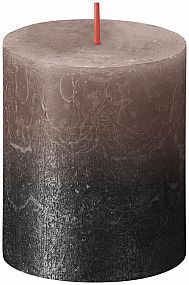 Svíčka válec bolsius Rustic Sunset Creamy Caramel+Anthracite, 68x80mm