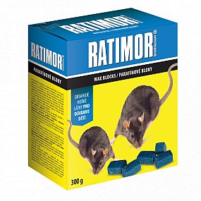 Nástraha na myši Ratimor brodifacoum voskový blok 300g