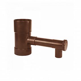 Sběrač dešťové vody s ventilem,  80mm, bronz