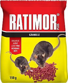 Nástraha na myši Ratimor plus granule 150g, 29ppm, sáček