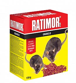 Nástraha na myši Ratimor plus granule 150g, 29ppm, krabička