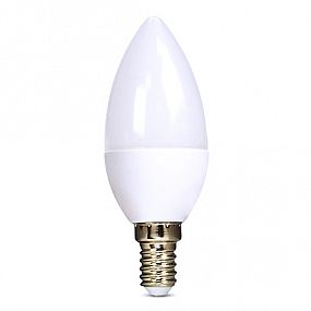 LED žárovka, svíčka, 6W, E14, 6000K, 510lm