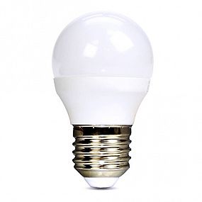 LED žárovka, miniglobe, 6W, E27, 4000K, 510lm