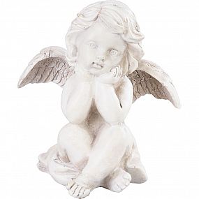 Dekorace Anděl, polyresin, na hrob, 8x7x9 cm, MagicHome