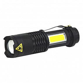 Svítidlo Flashlight NX1040 3W, 70+65lm s bočním světlem, Zoom, 1xAA, krabice 12ks