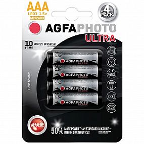 Ultra alkalická baterie LR03/AAA, AgfaPhoto 4ks blistr