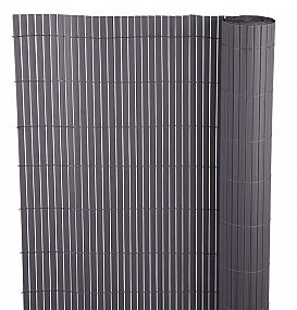 Umělý bambusový plot Ence PVC, UV, 1300g/m2, 1,0x3m, šedý