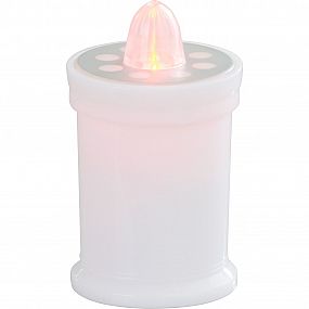 Svíčka LED bílá, 11cm MagicHome TG-18, na hrob,(součást balení 2xAA)