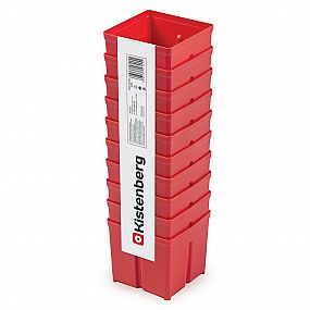 Plastový box na nářadí TAGER BOX 10,5x10,5x9,7cm, červený, 10ks