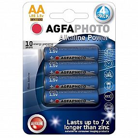 Power alkalická baterie LR06/AA, AgfaPhoto 4ks  blistr
