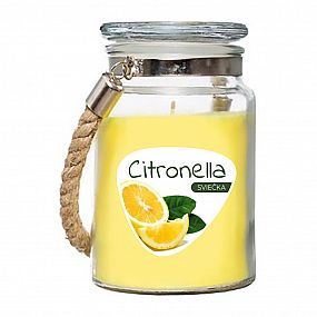 Svíčka Citronella 140g, sklo