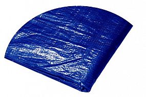 PE plachta zakrývací kulatá, modro-stříbrná, 120g/m2