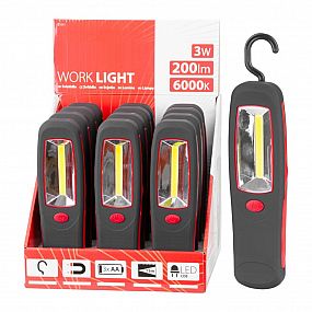 Svítilna Worklight CWL1041, COB 200 lm, 3xAA, magnet