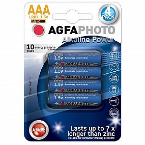 Power alkalická baterie LR03/AAA, AgfaPhoto 4ks blistr