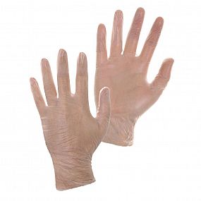 Jednorázové vinylové rukavice MOSE čiré, 100ks