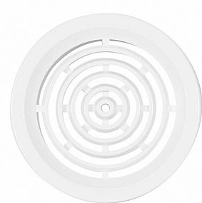 Větrací mřížka kruhová 50 bílá bez síťoviny (balení 4ks)
