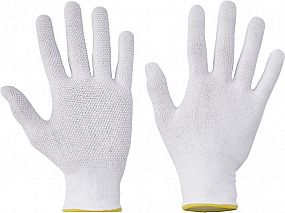 Textilní rukavice s PVC terčíky Bustard EVO, v. 8