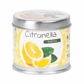 Svíčka Citronella repelent, plechová dóza, 50g, 55x55mm