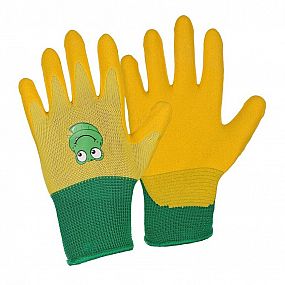 Dětské povrstvené rukavice DRAGO žluté